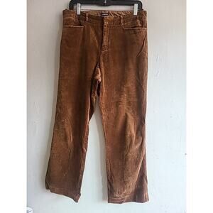 Women's 10 vintage Y2K 2003 Gap bootcut stretch velvet velour brown pants preppy